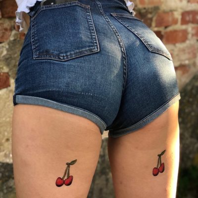 Čerešňe – ovocie – dočasné tetovanie