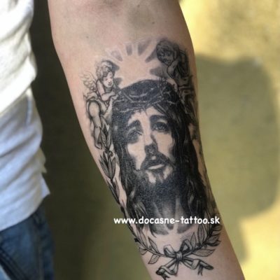 Ježiš – svätý – anjel – koruna – dočasné tetovanie