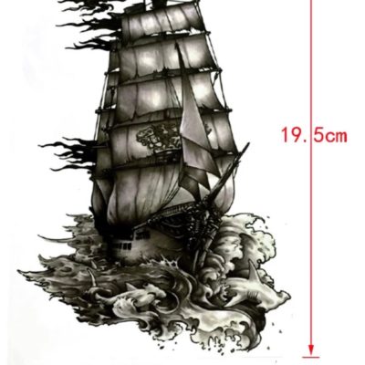 Pirát – loď – dočasné tetovanie 3
