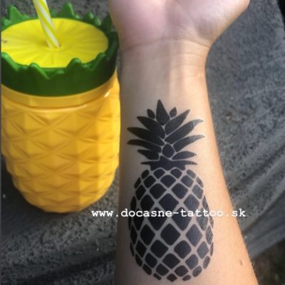 Ananás – ovocie – leto – dočasné tetovanie 1
