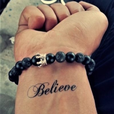 Believe – nápis – dočasné tetovanie 5 ks v balení (1)