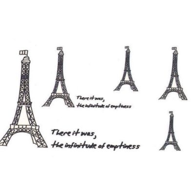 Nápis – Eiffel Tower – dočasné tetovanie  (2)