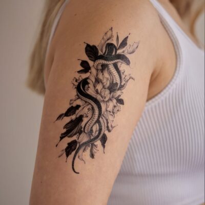 Had - kvety - príroda - dočasné tetovanie (1)
