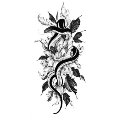 Had - kvety - príroda - dočasné tetovanie (2)